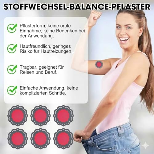 90 Stück Abnehmpflaster, Metabalance Patch, Berberin Pflaster Hautfreundliches Pflaste, Diskret & Komfortabel Für Erwachsene, Einfache Anwendung für alle Körpertypen, Vorteilspack