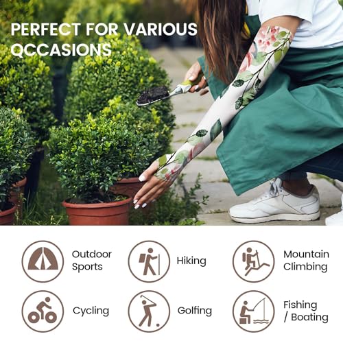 Image of YPHCDO Gardening Sleeves for Women Farm Sun Protection Thorn Proof Cooling Arm Sleeves to Cover Arms for Garden Sports