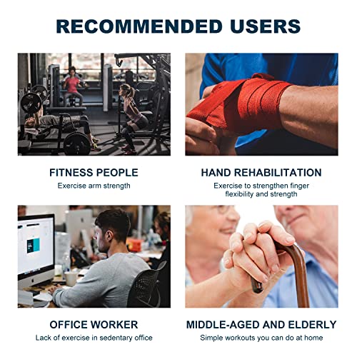 Vingerpolsversterkerset, 3 handgreepversterkers en 2 vingerweerstandsbanden voor trainingsstressverlichting… - Image 6