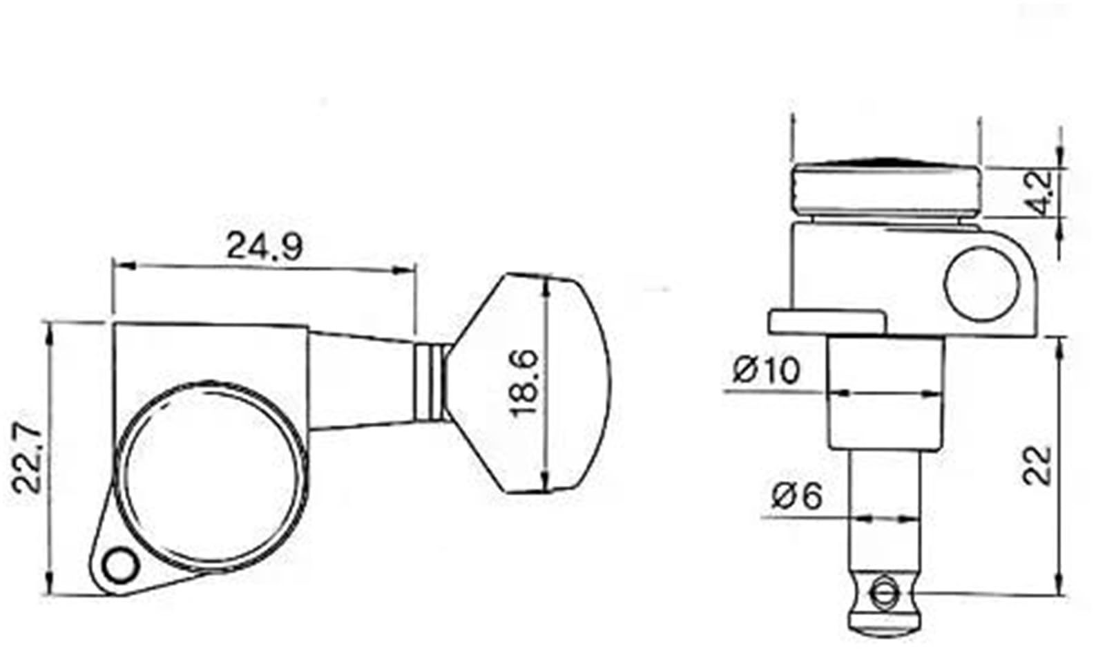 Gitarrenwirbel 6L Bronze-Mechaniken Für E-Gitarren Passend Für ST TL SG LP Und Andere Modelle