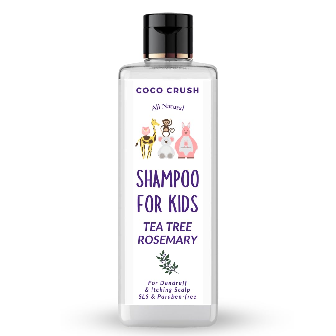 Coco Crush Kids Anti Dandruff Shampoo with Tea Tree & Rosemary | 100% Natural | Reduces Flakes & Itchy Scalp | Gentle Sulphate Free | Safe for Children | Paraben Free | 50ml-image-9