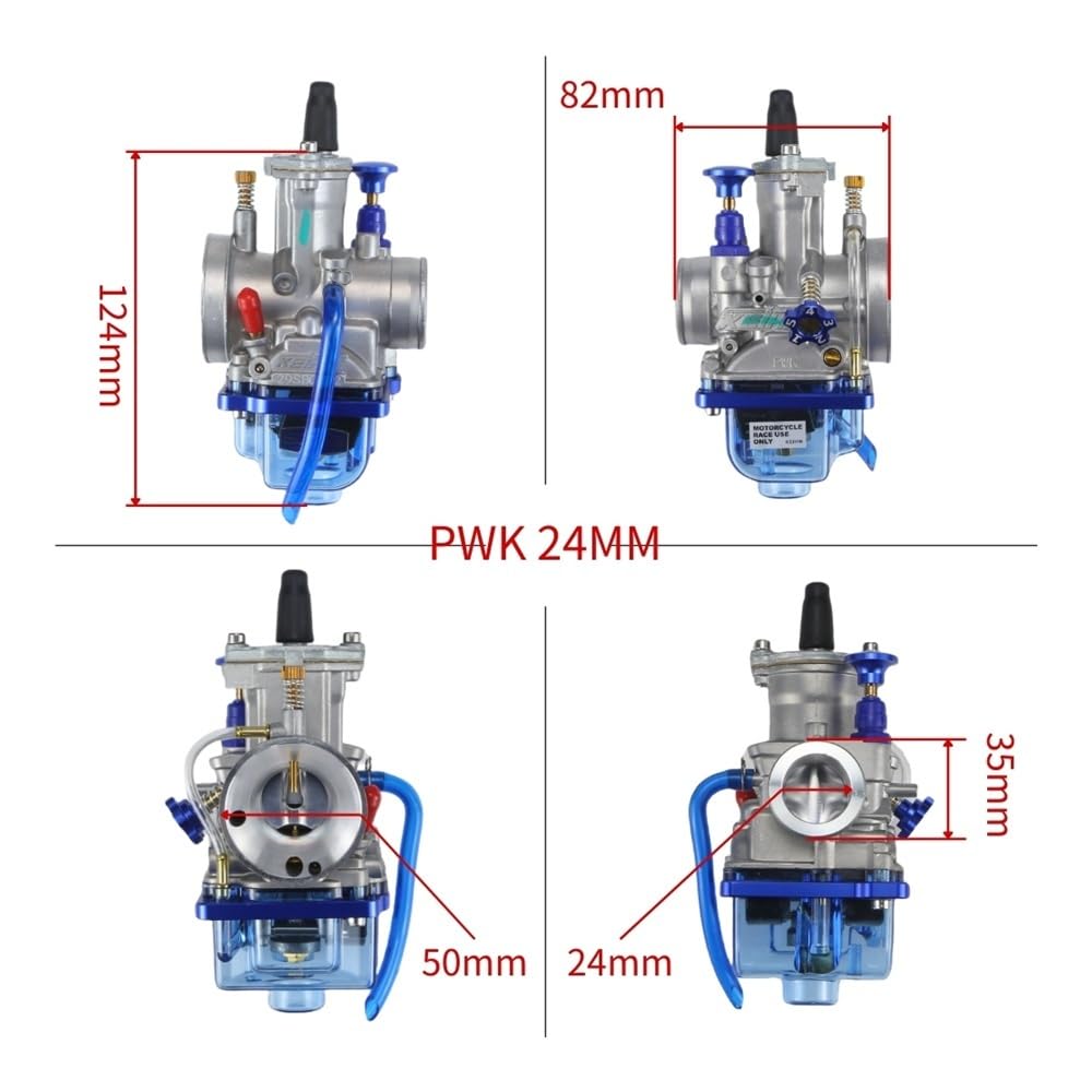 24 26 28 30 32 34 mm niebieska miska do hulajnogi ATV Dirt Bike uniwersalny gaźnik wyścigowy ze strumieniem mocy (26 mm)