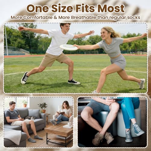 Image of Mepase 6 Pairs Flax Linen Ankle Socks for Women Men 88% Organic Thin Breathable Mesh Low Cut Quick Dry Moisture Wicking Socks
