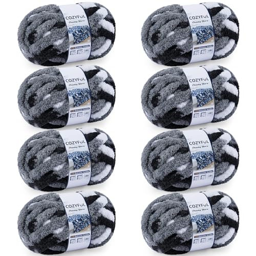 Cozyful Chunky Yarn for Hand Knitting - #10 Chunky...