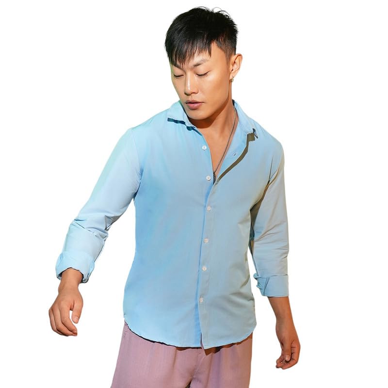 Image of CAHOOT Men's Solid Utility Shirt | Casual Wear | Spread Collar | Long Sleeve | Button Closure | Shirt Crafted with Comfort Fit for Everyday Wear