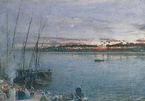 Poster le Nil Ferry Boulac Albert Goodwin peinture affiche décoration murale maison
