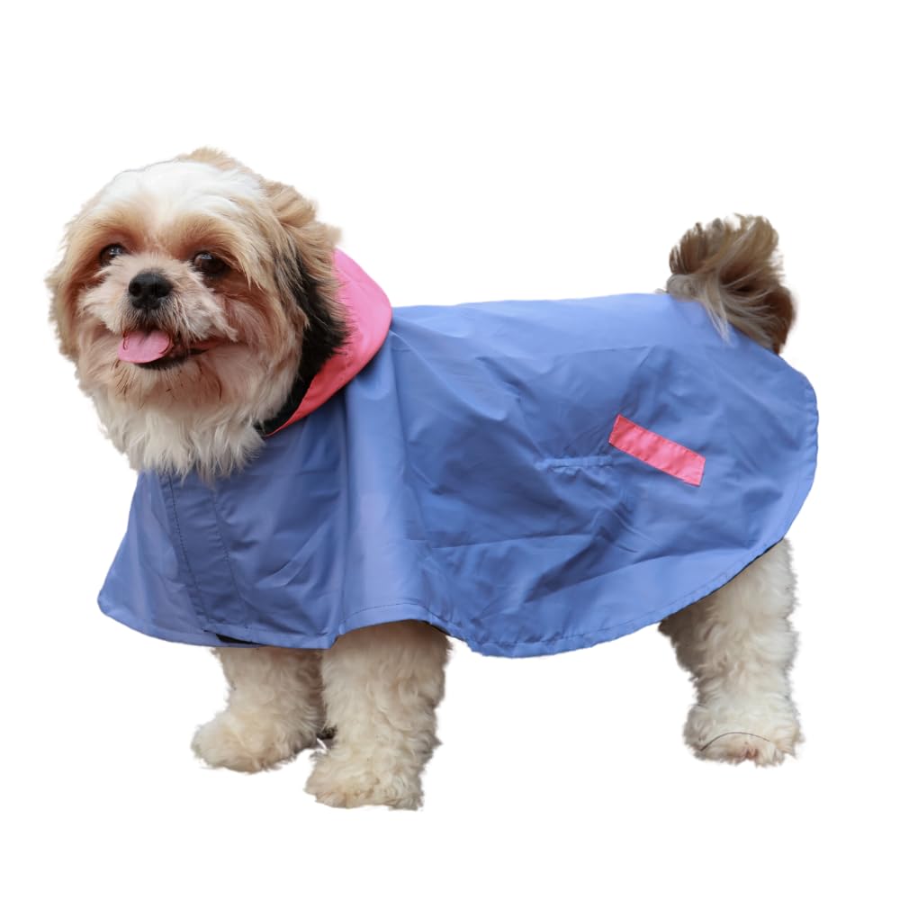 Pet Set Go Cape Style Dog Raincoat with Hood | Double coloured Red-Blue | Adjustable Velcro | Full Body coverage | for Small, Medium and Large Breed Dogs (MIDI (2XL), Blue) (B0D8Q4BVTQ) Amazon Price History, Amazon Price Tracker