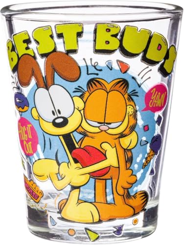 Image of Silver Buffalo Garfield and Odie 4 Pack Mini Glass Set, 1.5 Ounces