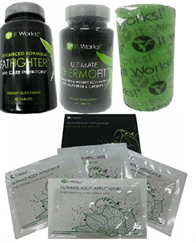 IT WORKS Combo - 1 Fat Fighter + 1 Thermofit + 4pcs Body wrap applicator + 1 Fab wrap