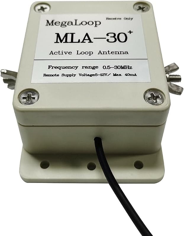 GutView MLA-30+ Hurokantenna 0,5-30MHz - Aktív Vevőantenna Rövidhullámú Rádióhoz, 60m Hatótávolság, Sötétzöld