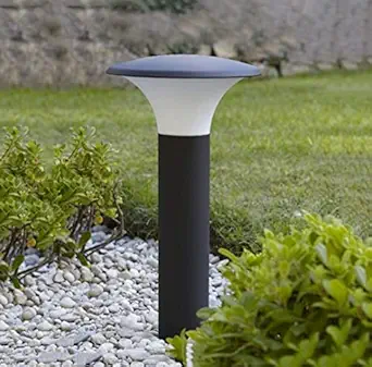 Light 2 Feet Black Waterproof Garden Light Gate Light Bollard Light Pole Light for Gardern, Pathway, EnteryWay, Pole, Pillar, Park, Home Area Bulb Included (59 cm) (Pack of-1)