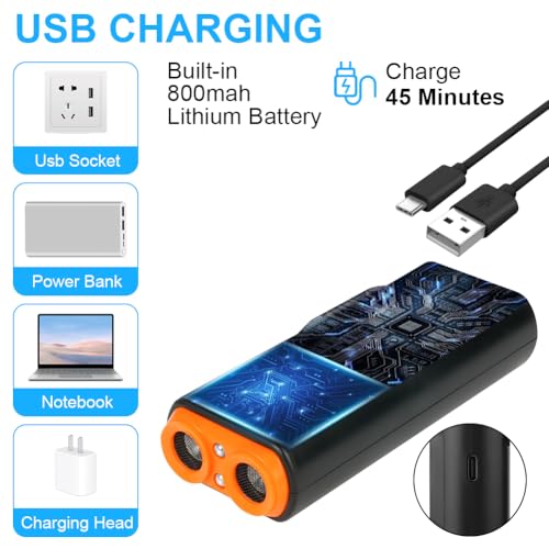 Aomig Anti Bell Gerät Hunde 4 Modi Hundetraining Antibell Ultraschall Gerät USB Aufladung Hunde Bellen Stoppen Hundeabwehr Erziehungshilfen für Hunde Automatisch Ausrüstung Nachtwanderungen (800MAh)