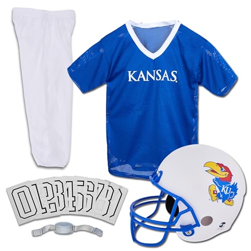 image for Franklin Sports Kansas Jayhwaks Kids College Football Uniform Set - NC