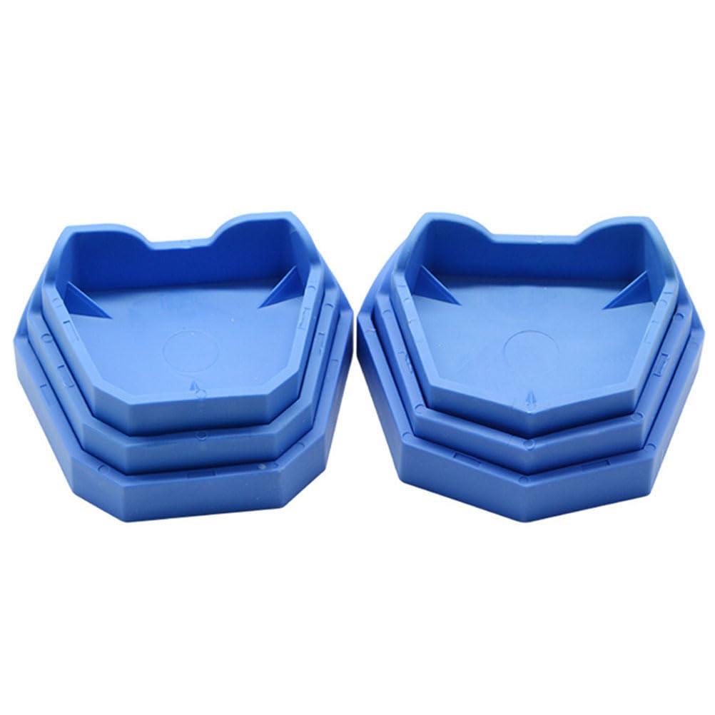 iplusmile 6Pcs Silicone Modello in Gesso Lab Modello Ex Vassoio di Base Materiale da Impronta Muffa Blu