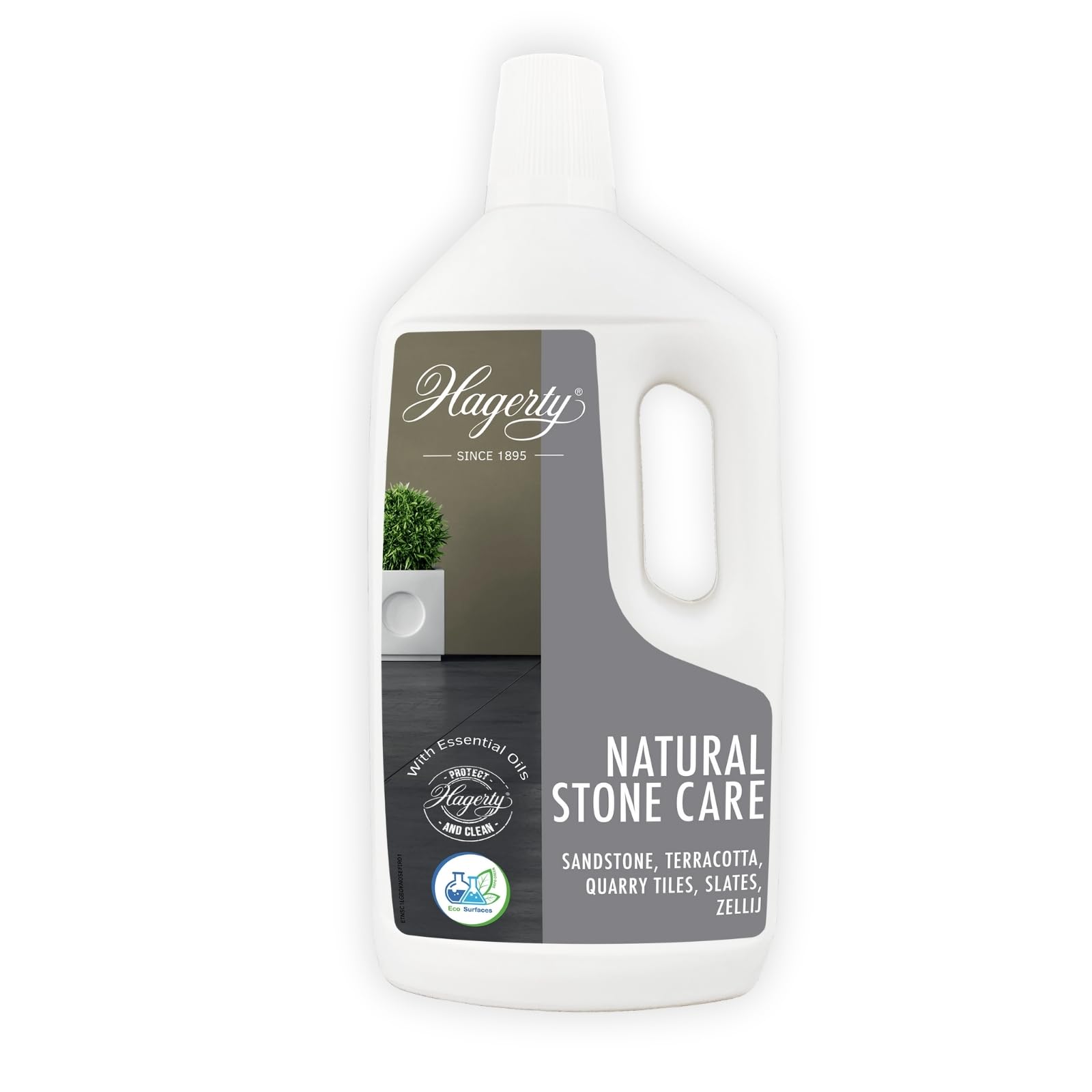 Hagerty Natural Stone Care Preparat do czyszczenia kamienia naturalnego 1l I Skuteczna pielęgnacja do podłóg z kamienia terakoty łupka płytek I Czyszczenie kamienia wewnątrz i na zewnątrz
