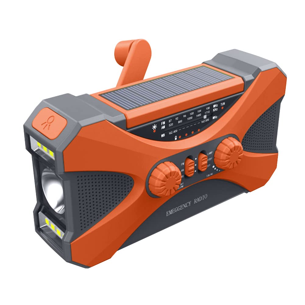 Portable Emergency Radio, 10000 mAh Dual StoperPaker Practical Crank Radio AM/FM/NOAA con caricabatterie SOS SOS per all'aperto