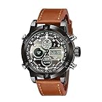 Sylvi-Analogue-Digital-Luxury-Black-Dial-Leather-Strap-Multi-Functional-Casual-Business-Calendar-Wrist-Watch-for-Men-and-Boys-Pack-of-1-SY3022