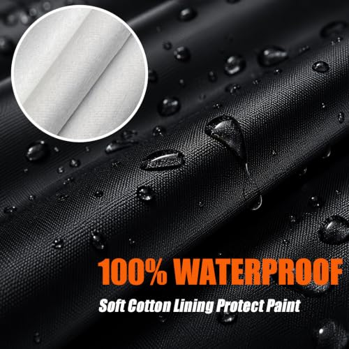 SUV Car Cover Fit for Jeep Grand Cherokee (2011-2025) Waterproof All Weather, Heavy Duty Full Exterior Cover Outdoor Sun UV Rain Dust Snow Wind Protection by Fiafllpu - Used condition - Image 3