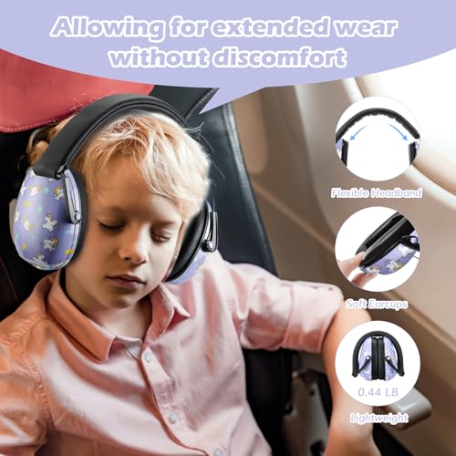 Image of ProCase Noise Cancelling Headphones for Kids Toddler, SNR 27dB Noise Reduction Ear Muffs, Hearing Protection for Monster Jam, Concerts, Fireworks, Shooting, Air Show, Autism Sensory Needs -Unicorn