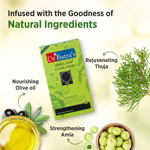 Image of Dr Batra's Herbal Hair Colour Brown 130g | Ammonia-Free Grey Coverage Hair Dye | Infused with Natural Henna, Amla & Thuja Extracts | Provides Rich Brown Color with Long-Lasting Shine | Suitable for Men & Women | Herbal Care for Soft & Nourished Hair