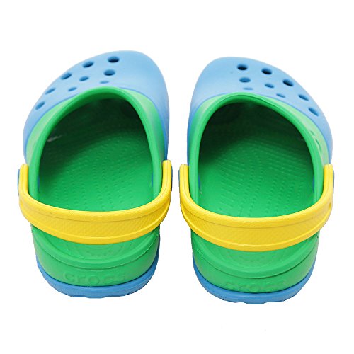 Image of crocs Kids Unisex Electro II Ocean and Grass Green Clogs and Mules - J3