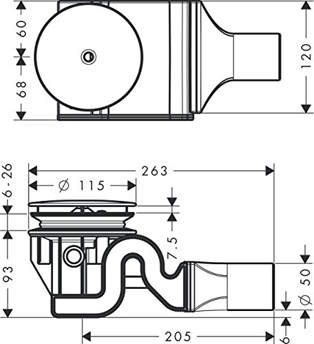 hansgrohe Komplettset für Raindrain’90 XXL Ablaufgarnitur, Chrom