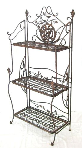 Disponibile per la spedizione DanDiBo Ambiente Rastrelliera/Mobile a Ripiani Avis Metallo 1844 Ferro battuto Brown 123 Centimetri