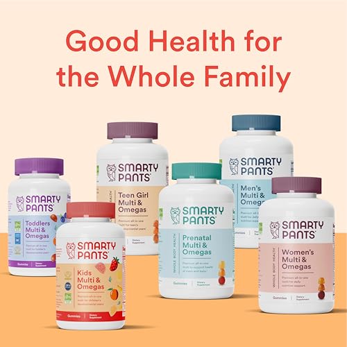 SmartyPants Kids Multivitamin Gummies: Omega 3 Fish Oil (EPA/DHA), Vitamin D3, C, Vitamin B12, B6, A, K & Zinc for Immune Support, Biotin, Grape, Cherry & Berry Flavors, 120 Count (30 Day Supply) - image 9