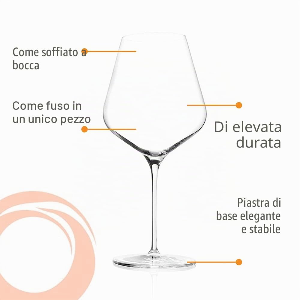 Stölzle Lausitz Calice Borgogna Starlight 820ml I Set di 6 Bicchieri da Vino Rosso Lavabili in lavastoviglie e infrangibili I Calici da Vino Altamente Funzionali I qualità Pregiata