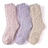 Sockswift Women's Fuzzy Socks Comfy Cozy Fluffy Slipper Winter Warm Sleep Socks 3 Pairs