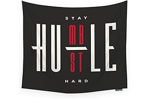 HGOD DESIGNS Stay Humble Hustle Hard Tapestry