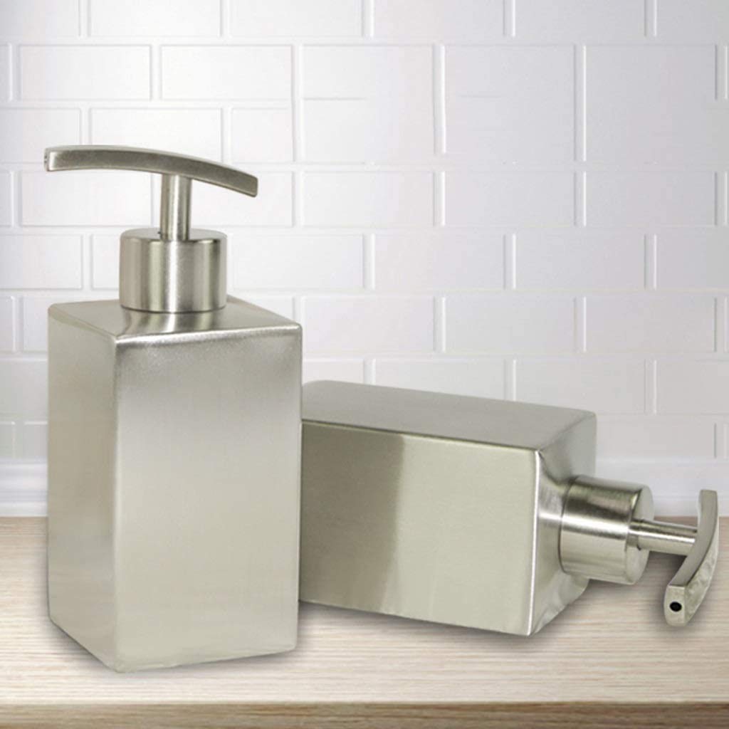 2 Erogatori Sapone In Acciaio Inox 304 - Dosatore Per Bagno, Cucina, Hotel - Foto 4