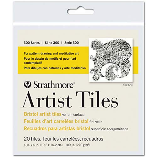 Strathmore 105-970 tuiles Bristol artiste 4x4 po vélin 20