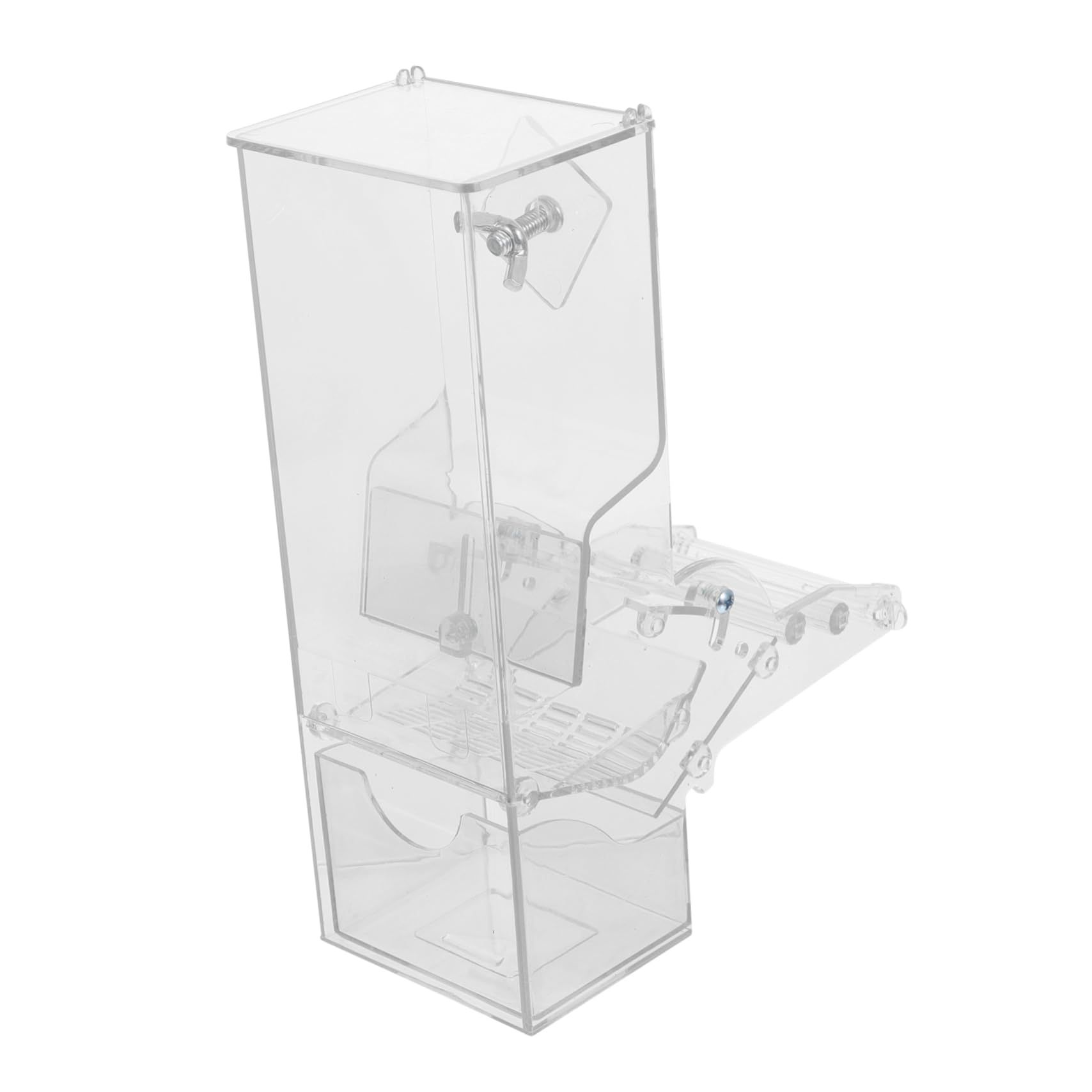Mangiatoia per Uccelli Trasparente Automatica Antigoccia per Pappagalli e Parrocchetti Contenitore per Cibo per Animali Domestici Forniture per Uccelli