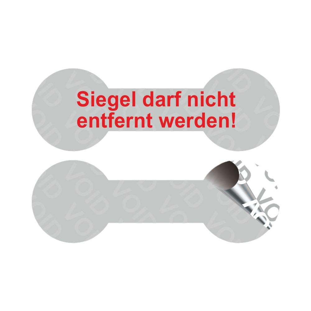 VOID - Etichette di sicurezza "Sigillo non Rimovibile !" su rotolo, 60 x 20 mm (rosso, 1000 pezzi)
