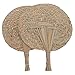 Ventilatore Intrecciato Intrecciata Naturale: 2Pcs Stile Cinese in Tessitura a Mano in Tessitura a Mano Ventilatore Palma di Vimini Ventilatore Foglia di Vimini per La Decorazione