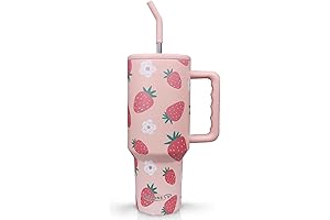 40 oz Strawberry Tumbler: Keep Your Drinks Cool and Fruity