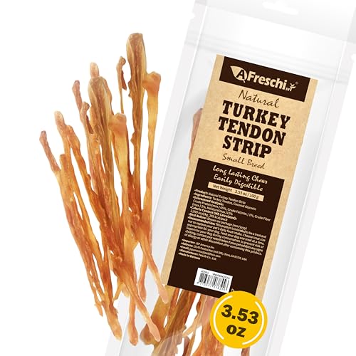Afreschi-Turkey-Tendon-Dog-Treats-Strip-353-oz-a-Pack-USA-Sourced-Turkey-All-Natural-Human-Grade-Puppy-Chew-Hypoallergenic-Rawhide-Alternative-for-Small-Breeds Afreschi Turkey Tendon Dog Treats Strip 353 oz a Pack USA Sourced Turkey All Natural Human Grade Puppy Chew Hypoallergenic Rawhide Alternative for Small Breeds