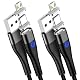 Ykz Magnet Ladekabel 2M und 1M, 3 in 1 Magnetisches Ladekabel