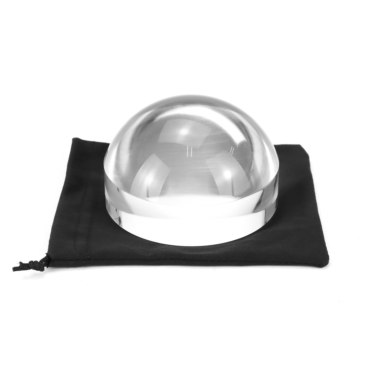 QWORKAcrylic Paperweight Magnifier 4X- Domed Reading Magnifying Glass (4-Inch) for Elders and Readers, Watch Repair Glass Magnifiers for Seniors, Science, Reading, Inspection, Books, Newspapers, Maps