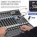 FULODE 12-Channel Bluetooth Studio Audio Mixer 99 Bit DSP Digital Processor w/USB MP3 for PC Recording Input, XLR Microphone Jack, 48V Power, For Professional and Beginners DJ Mixer