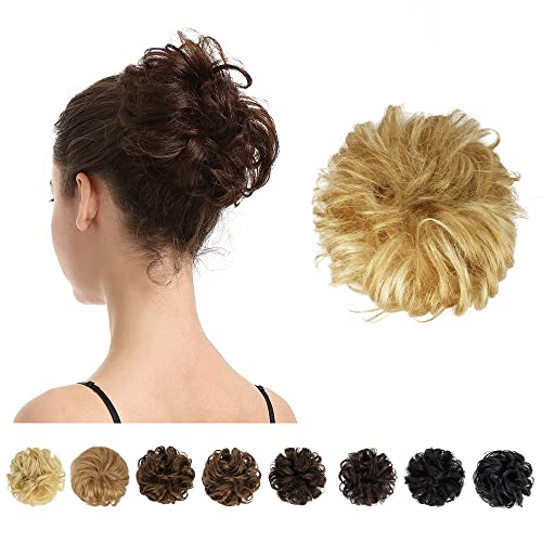 BARSDAR 100% Human Hair Bun Extension - Human Hair Messy
