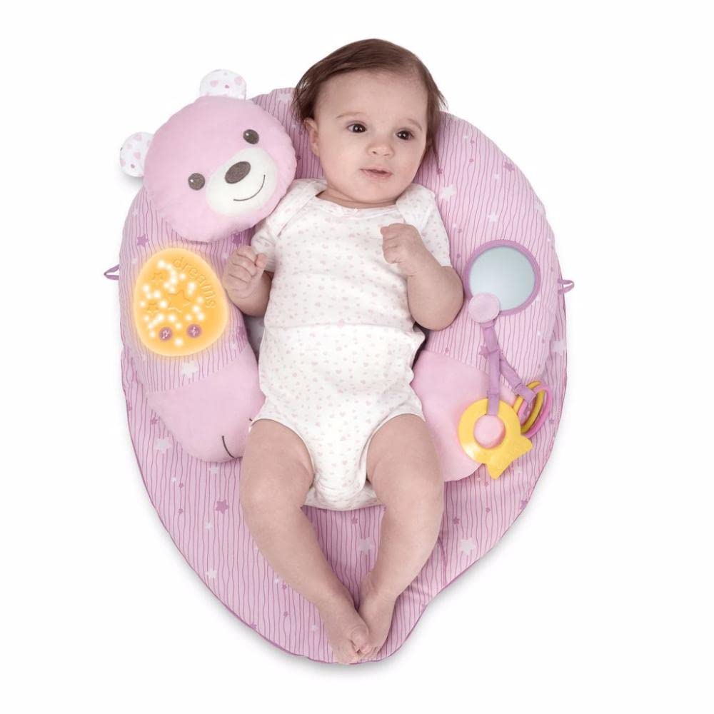 Chicco - Gioco Nido di Coccole, Morbido Cuscino 3 in 1, con Musica e Luce, per Rilassare Il Bambino in Tre Posizioni di Riposo, Rosa, Lavabile in Lavatrice, Batterie Non Incluse, 0 Mesi +