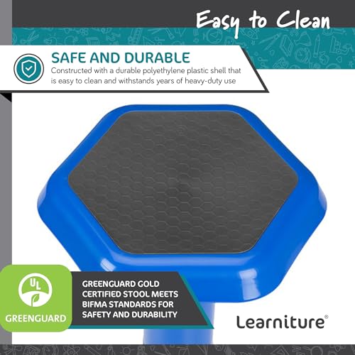 Image of Learniture Backless Active Learning Stool for Office Desks and Classrooms, Active Learning Wobble Chair with Rocking Motion, 18 inchH, Black