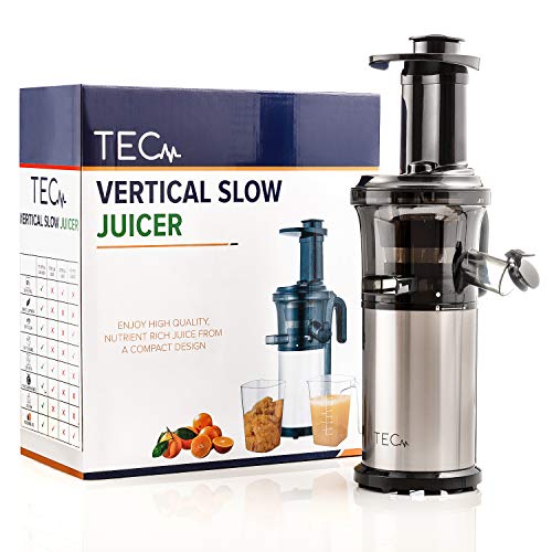 TEC Slow Masticating Juicer - Portable, Compact, Lightweight Cold Press Juicer; Easy to