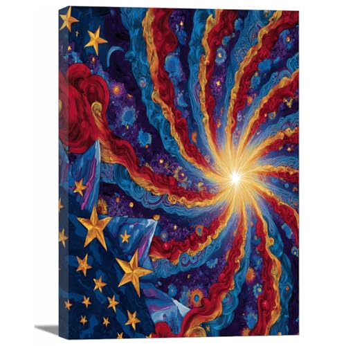 Tableau bain aquarelle rouge 50x75cm pour raviver un mur blanc