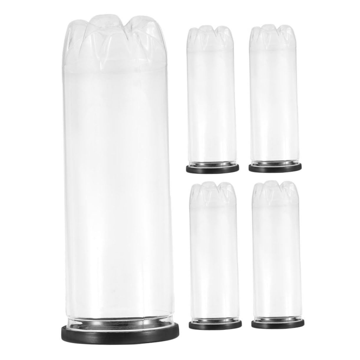 Abaodam 5Pcs Tennis Balls Storage Bottle Transparent Container with Lid Durable Wear Resistant Holder for Tennis Balls Easy to Carry for Sports and