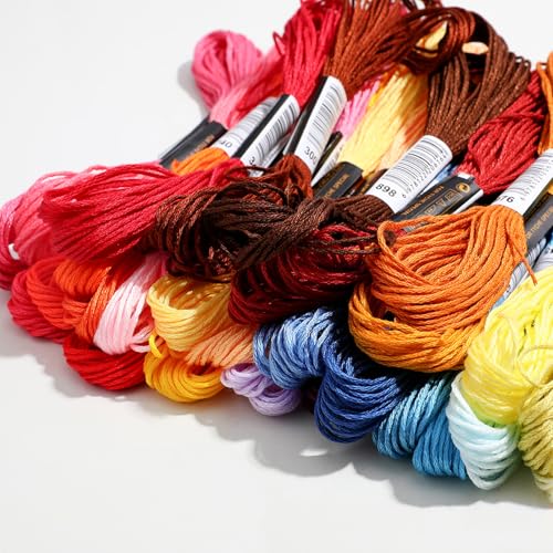 Miniatura 3 de 24 Colores Hilos Punto De Cruz Juego,Cross Stitch,8m,Hilos,Bordado Hilos,Pasatiempos Creativos,Hilos De Bordar, Para Costura, Punto De Cruz,Pulseras Amistad,Para Adultos,Niños Y Principiantes