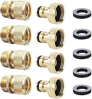 HQMPC Male Garden Hose Quick Connect Solid Brass Quick Connector Garden Hose Fitting
