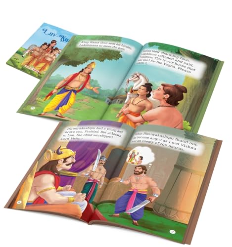 Image of Story Books for Kids (Set of 10 Books) - Mythology Stories for Children - Brahma, Durga, Bhakta Prahlad, Luv-Kush, Shiva, Tirupati Balaji, Vishnu, ... Stories - Read Aloud to Infants, Toddlers